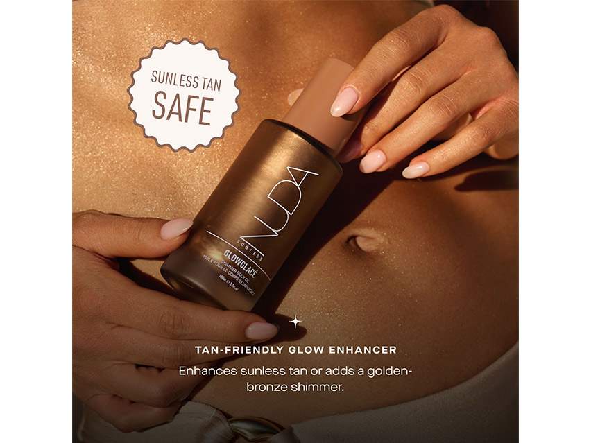 NUDA Sunless GlowGlace Shimmer Body Oil