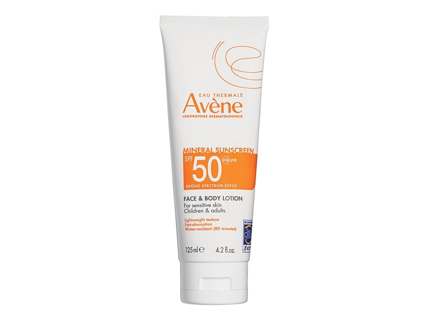 Avene Mineral Sunscreen Broad Spectrum SPF 50 Face &amp; Body Lotion