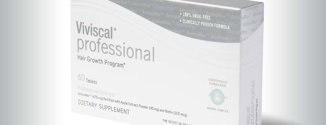 Picture of Viviscal Professional Supplements box. Watch LIVE with Viviscal at American Academy of Dermatology at LovelySkin. 