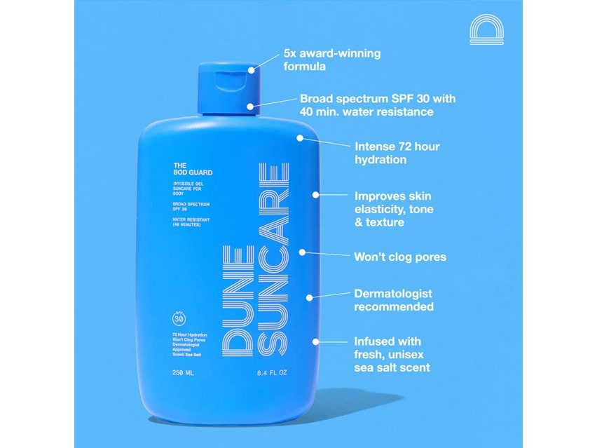 Dune Suncare The Bod Guard Invisible Gel Sunscreen Broad Spectrum SPF 30