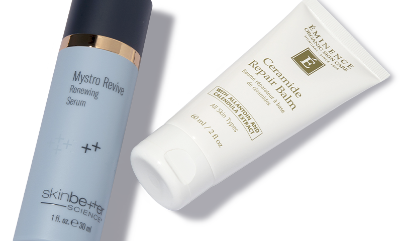 Two skin care products that use ceramides.