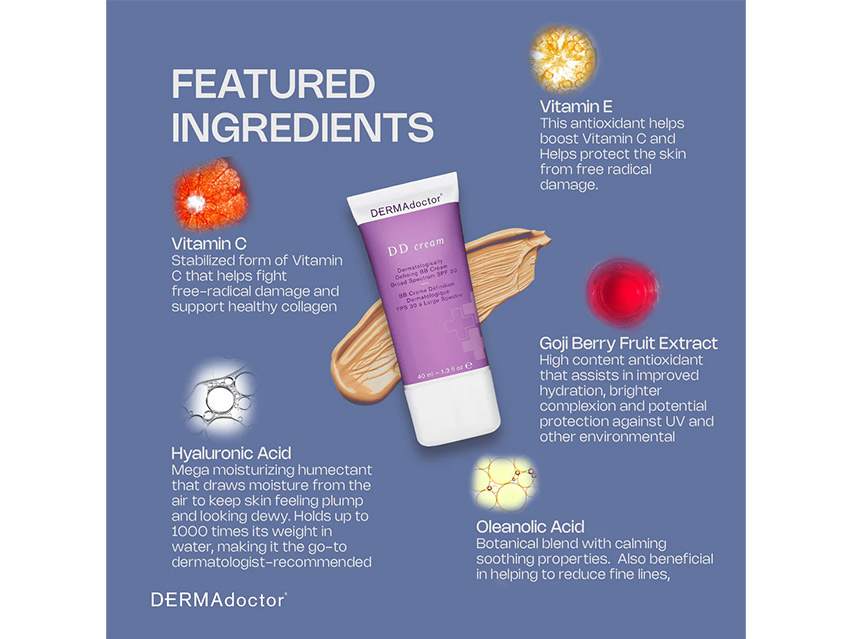 DERMAdoctor DD Cream Dermatologically Defining BB Cream Broad Spectrum SPF 30