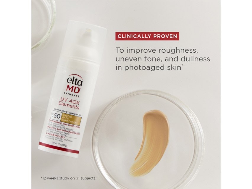 EltaMD UV AOX Elements Tinted Broad Spectrum SPF 50 - Upgraded Formula