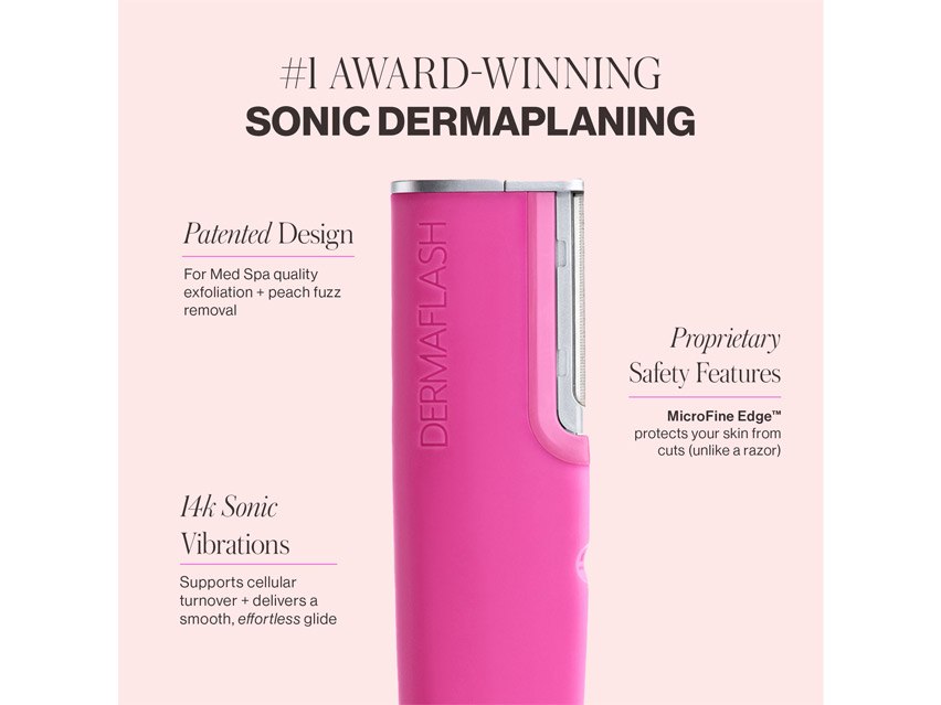 DERMAFLASH LUXE+ Anti-Aging, Exfoliation + Peach Fuzz Removal Set