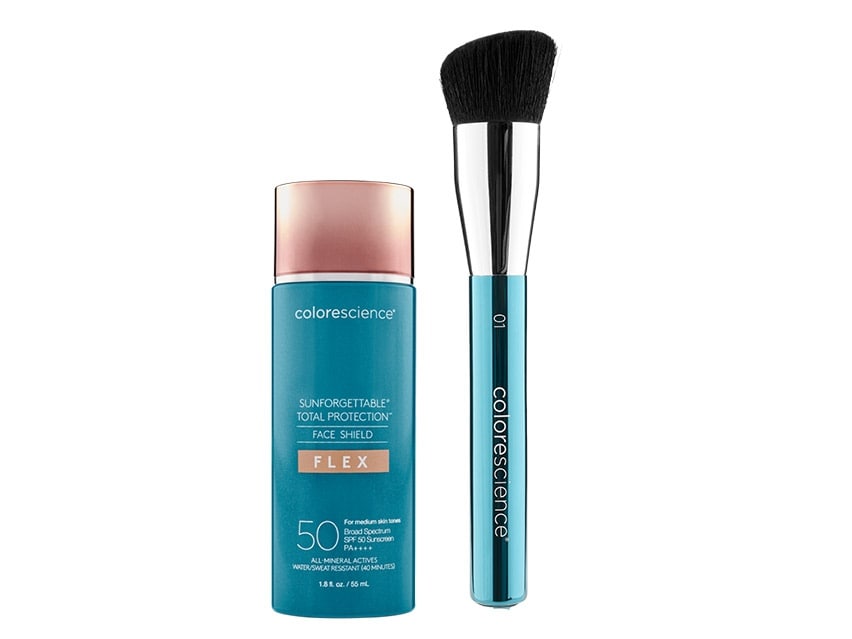 Colorescience Angled Brush &amp; Sunforgettable&#174; Total Protection™ Face Shield Flex SPF 50 Duo