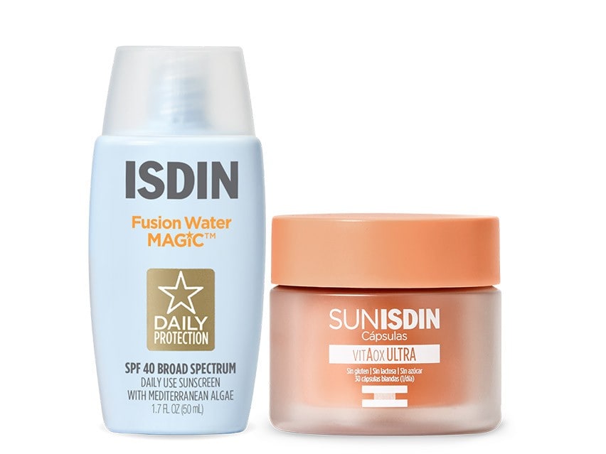 ISDIN Fusion Water Magic&#160;Broad Spectrum SPF 40 &amp; SunIsdin Daily Antioxidant Skin Supplement Duo