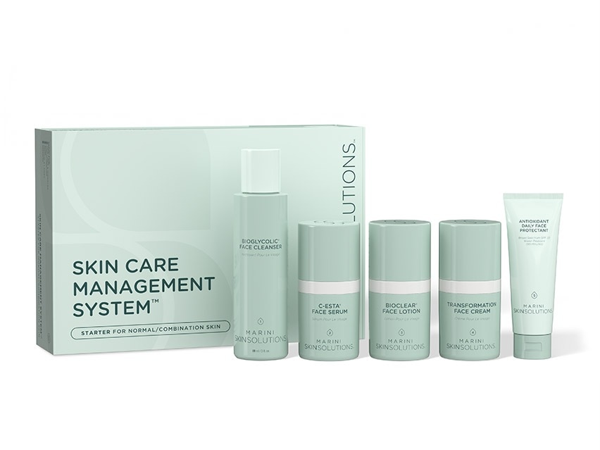Marini SkinSolutions Starter Skin Care Management System - Normal/Combination Skin with Daily Antioxidant Face Protection SPF 33