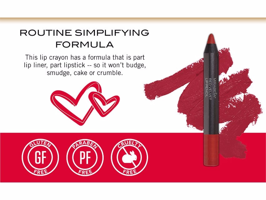 Mirabella Stay All Day Velvet Lip Pencil - Red