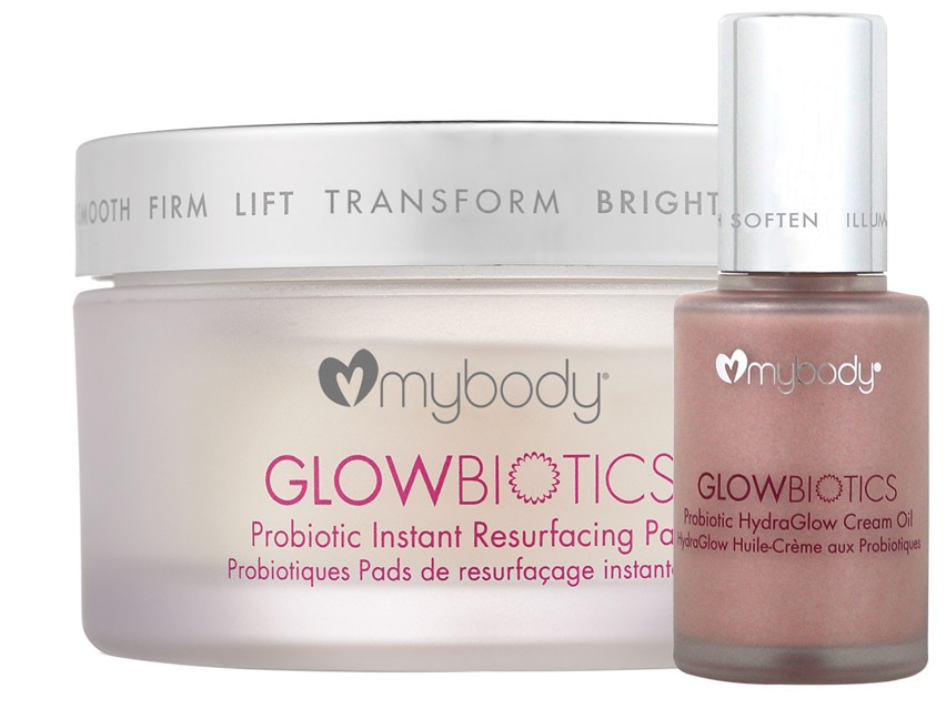 mybody GLOWBIOTICS Probiotic Instant Resurfacing Pads + GLOWBIOTICS HydraGlow Oil
