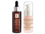 Eminence Organics Rosehip Triple C+E Firming Oil &amp; Strawberry Rhubarb Hyaluronic Hydrator Duo