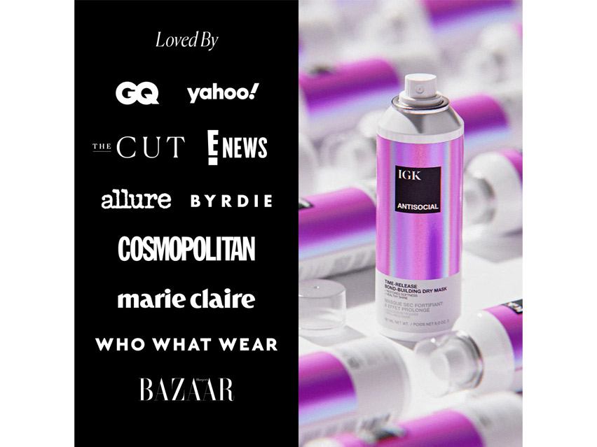 IGK Antisocial Time-Release Bond-Building Dry Hair Mask