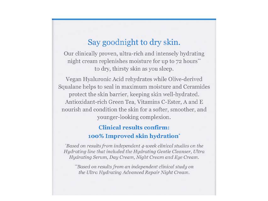 derma e Hydrating Night Cream with Hyaluronic Acid