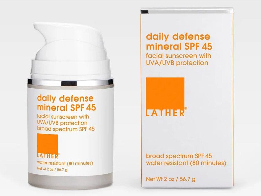 LATHER Daily Defense Mineral Facial Sunscreen SPF 45
