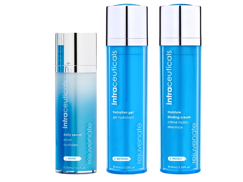 Intraceuticals 3-Step Layering Set. Hyaluronic acid Skin Care Products.