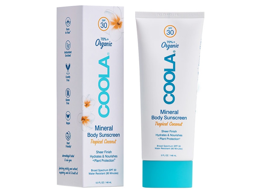 COOLA Mineral Body Organic Sunscreen Lotion SPF 30 - Tropical Coconut - 5.0 oz