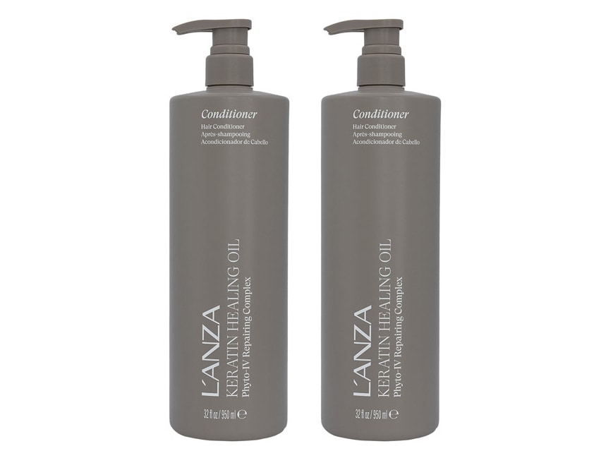 L'ANZA Keratin Healing Oil Conditioner Liter Duo