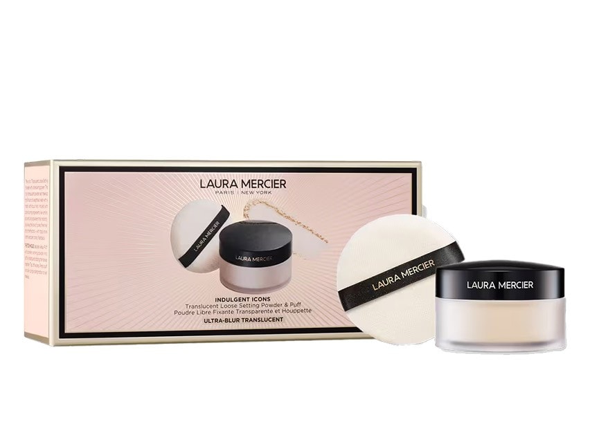 Laura Mercier Indulgent Icons Ultra-Blur Translucent Loose Setting Powder &amp; Puff - Limited Edition