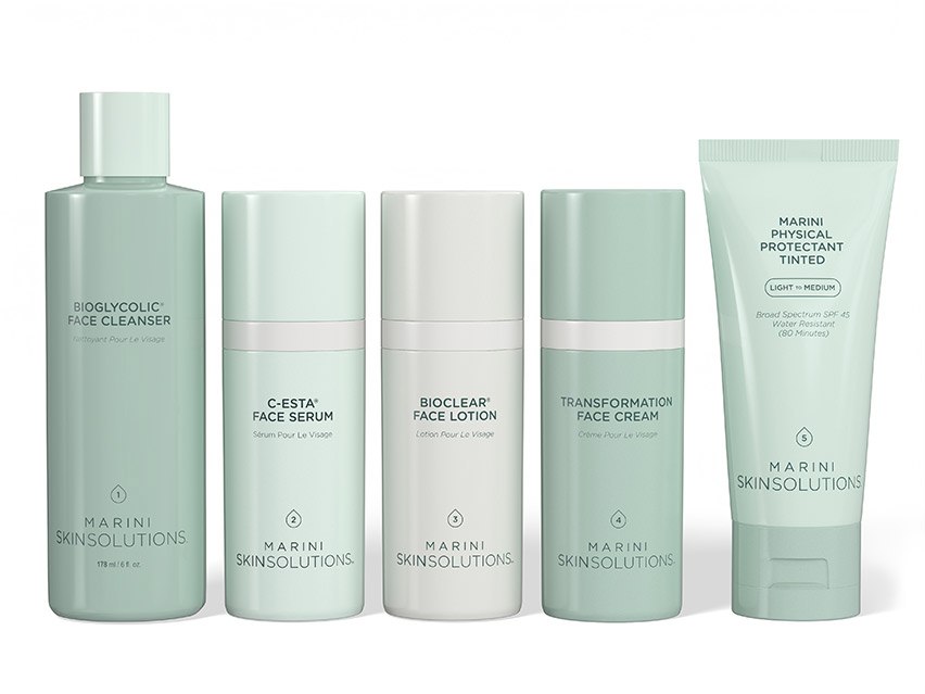 Marini SkinSolutions Skin Care Management System - Normal/Combination Skin with Physical Protectant SPF 45 - Light/Medium