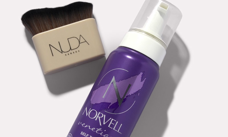 NUDA Sunless Blending Brush and Norvell Venetian Self Tanning Mousse