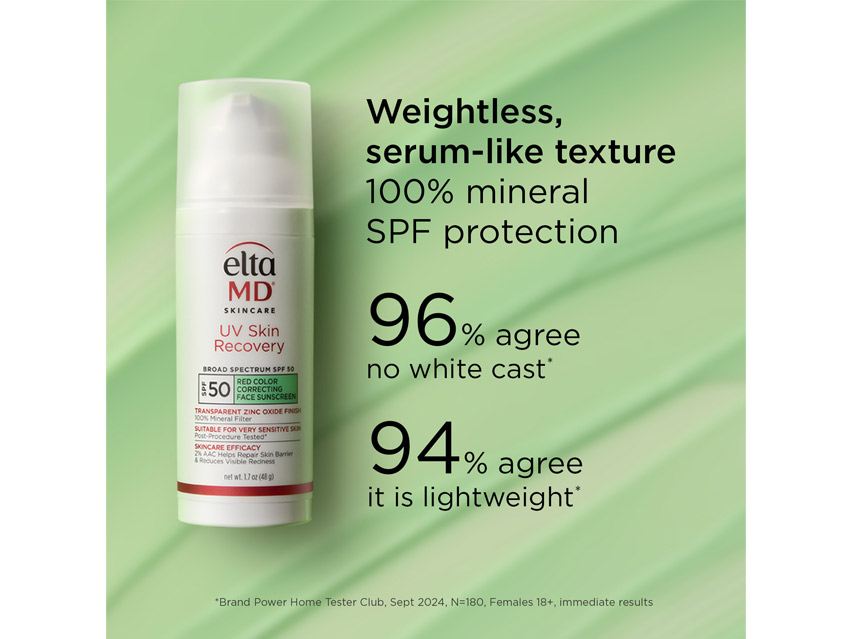 EltaMD UV Skin Recovery Broad Spectrum SPF 50 - Green Tint for Redness