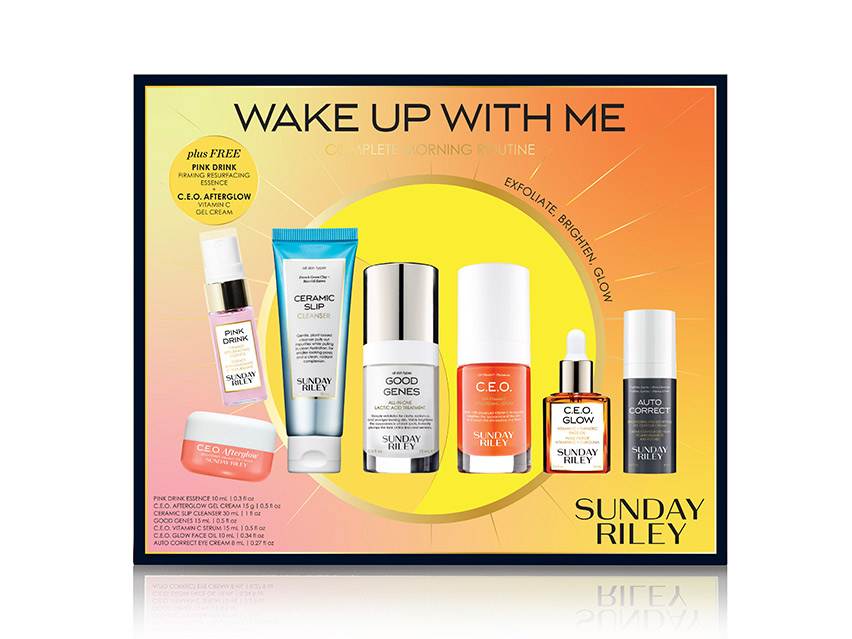 Sunday Riley Wake Up With Me Complete Brightening Morning Skincare Set