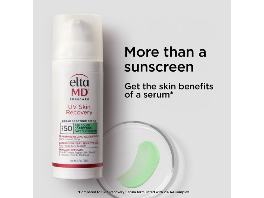 EltaMD UV Skin Recovery Broad Spectrum SPF 50 - Green Tint for Redness