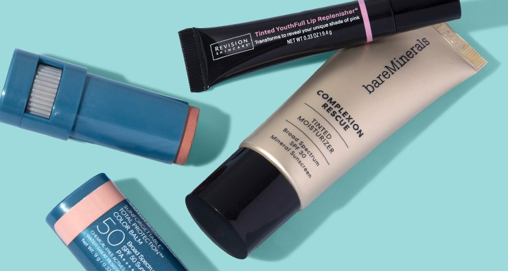 Colorescience, bareMinerals and Revision Skincare products