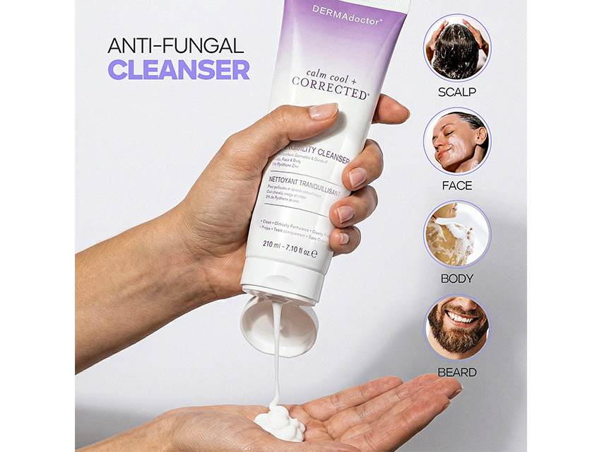 DERMAdoctor Calm Cool + Corrected Tranquility Cleanser for Seborrheic Dermatitis &amp; Dandruff