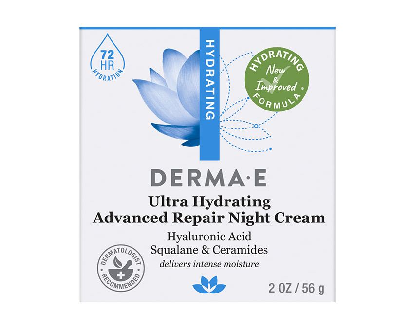 derma e Hydrating Night Cream with Hyaluronic Acid