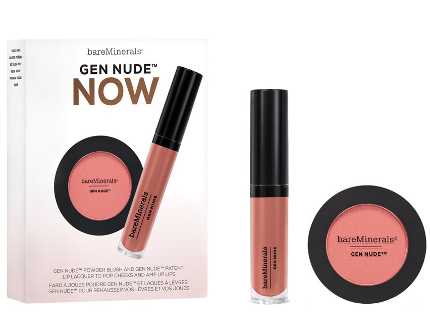 BareMinerals Gen Nude Now - Mini Gen Nude Blush & Lacquer Duo - Limited Edition