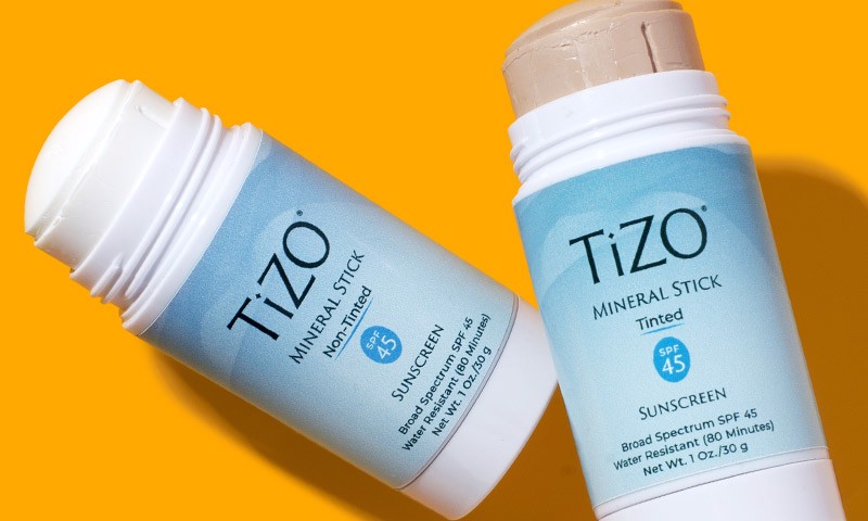 TiZO Mineral Stick SPF 45 - Tinted & Non-Tinted  These water-resistant sunscreens provide both UV and antioxidant protection