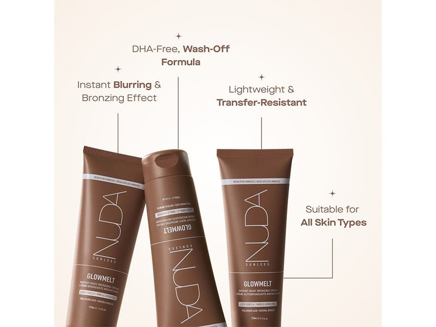 NUDA Sunless GlowMelt Instant Body Bronzing Cream
