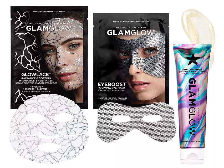 GLAMGLOW Get Ready To Glow Cleanser + Sheet Mask Set