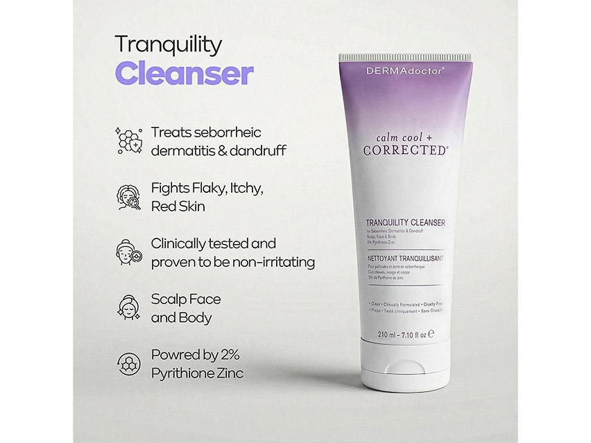 DERMAdoctor Calm Cool + Corrected Tranquility Cleanser for Seborrheic Dermatitis &amp; Dandruff