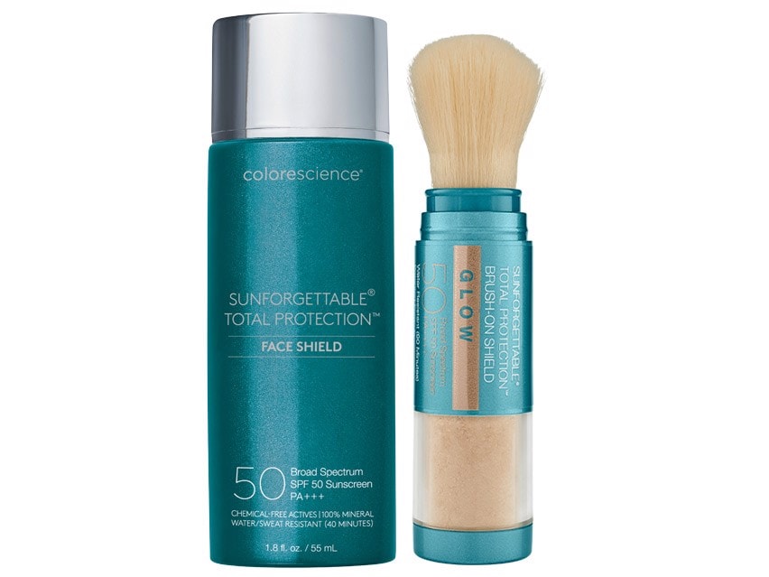 Colorescience Sunforgettable Total Protection Classic Face Shield + Brush SPF 50 Duo - Glow