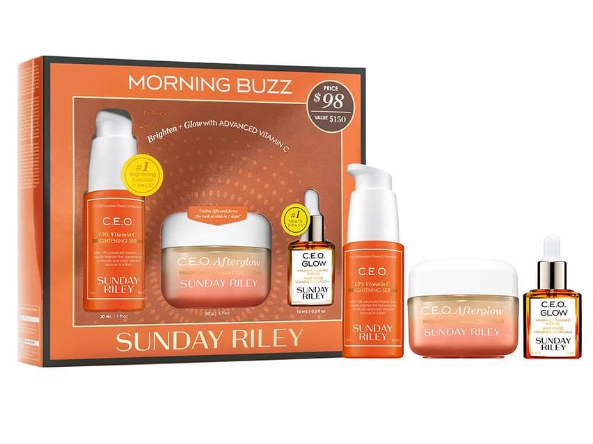 Sunday Riley Morning Buzz Vitamin C Brightening Trio Set - Limited Edition