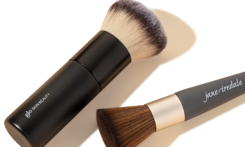 The Glo Skin Beauty Kabuki Brush and the Jane Iredale Foundation Brush
