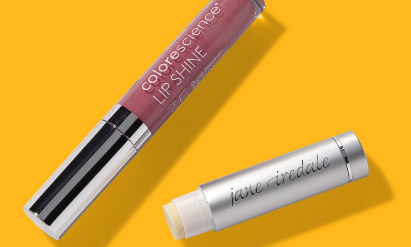 Colorescience Sunforgettable Lip Shine SPF 35 & jane iredale LipDrink Lip Balm SPF 15