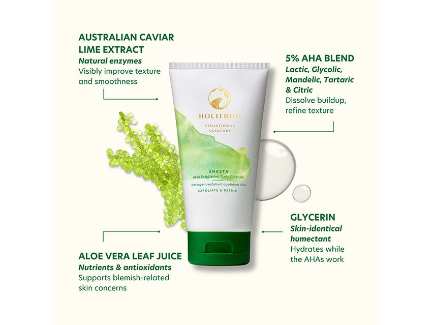 HoliFrog Shasta AHA Exfoliating Daily Cleanser