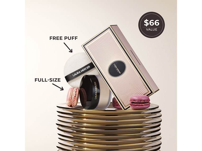 Laura Mercier Indulgent Icons Ultra-Blur Translucent Loose Setting Powder &amp; Puff - Limited Edition