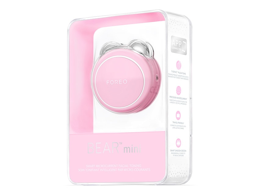 FOREO BEAR Mini Facial Toning Device Pearl Pink ~ Beauty Roulette