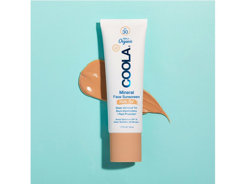 COOLA Organic Mineral Face Matte Finish Sunscreen Lotion SPF 30 - Tinted