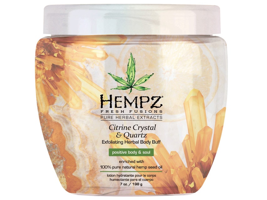 Hempz Herbal Body Buff - Fresh Fusions Citrine Crystal & Quartz