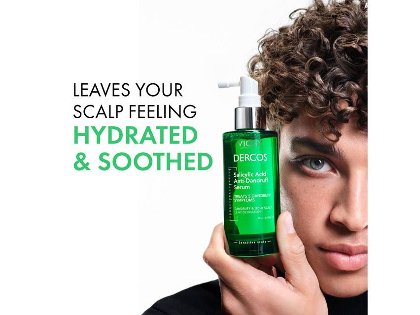 Vichy Dercos Anti-Dandruff Routine with Hydrating Scalp Treatment Serum