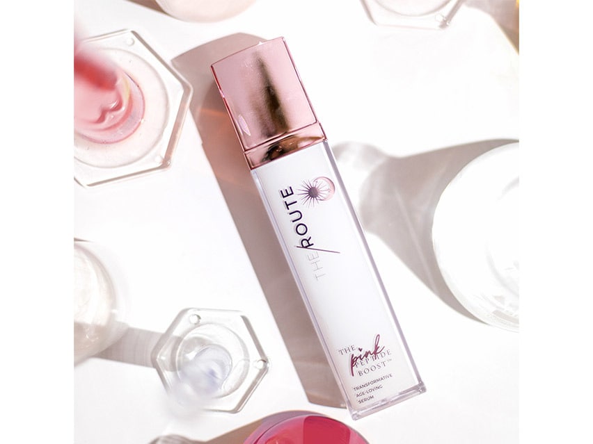 The Route Beauty The Pink Peptide Boost Growth Factor Serum