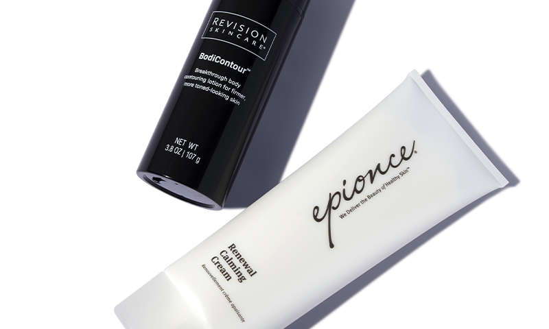 A gentle foaming cleanser and a body cream.