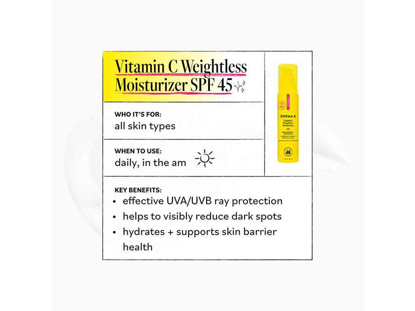 derma e Vitamin C Weightless Moisturizer SPF 45