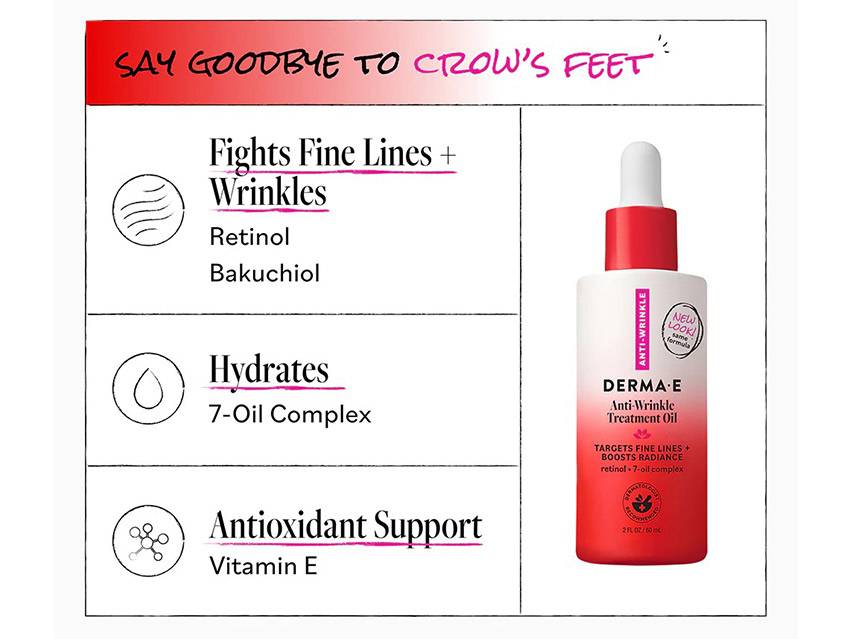 derma e Anti-Wrinkle Vitamin A &amp; E Treatment Oil