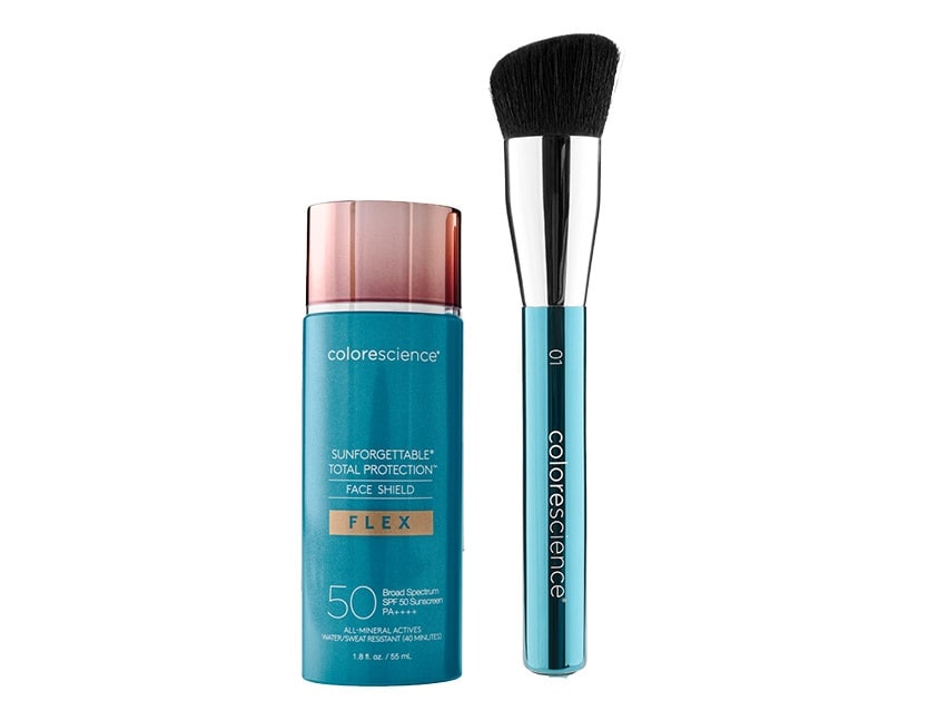 Colorescience Angled Brush &amp; Sunforgettable&#174; Total Protection™ Face Shield Flex SPF 50 Duo