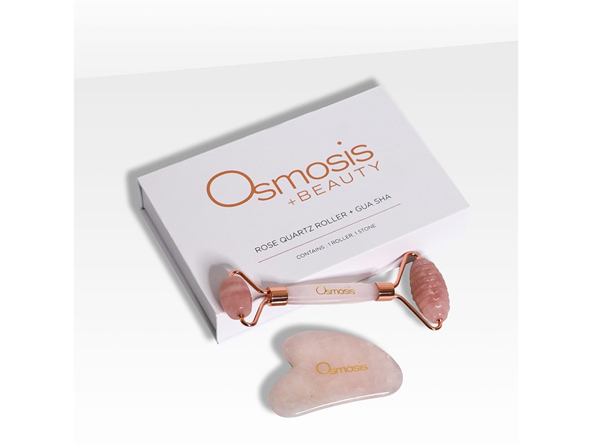Osmosis Skincare Rose Quartz Roller & Gua Sha Set